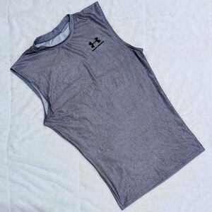 Under Armour Sleeveless Compression Athletic Workout Summer Shirt M/L Gray